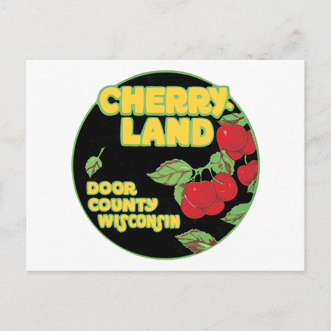 Cherry Land Door Landkreis Wisconsin Postkarte (Vorderseite)