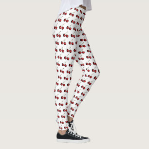 Cherry Leggings White - Custom Colors