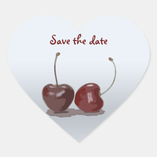 Cherry-Liebe Herz-Aufkleber
