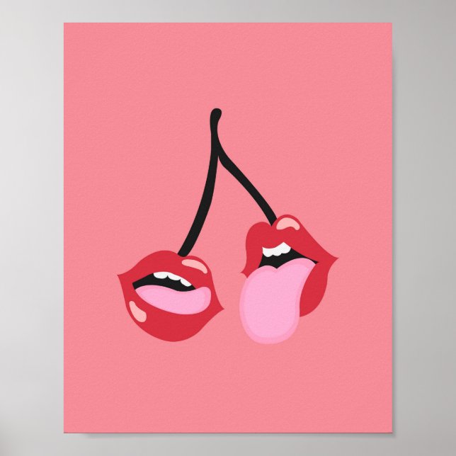 Cherry Lips | Art PrinPrint | Download | Wall Art  Poster (Vorne)