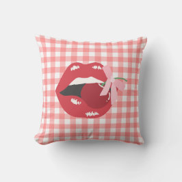 Cherry Lips Coquette Red Themed Kissen
