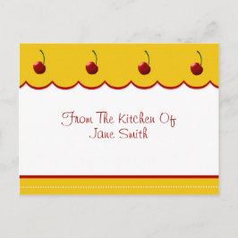Cherry Lover Reecipe Card Postkarte
