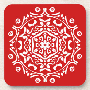 Cherry Mandala Getränkeuntersetzer