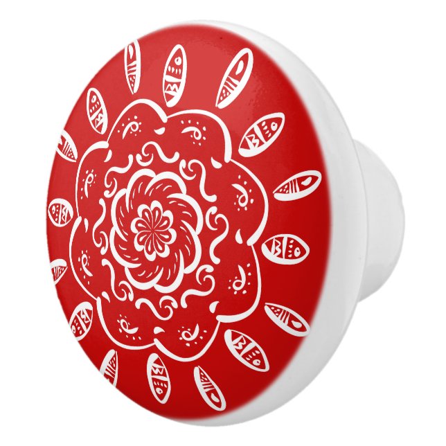 Cherry Mandala Keramikknauf (Rechts)