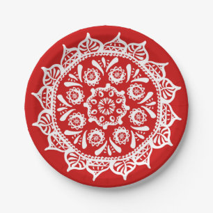 Cherry Mandala Pappteller