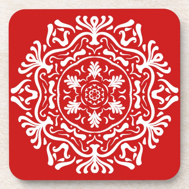 Cherry Mandala Untersetzer (Vorderseite)