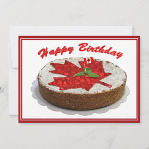 Cherry Maple Leaf Cake Einladung