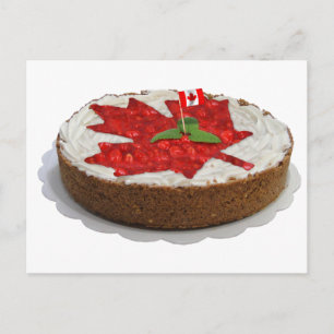 Cherry Maple Leaf Cake Postkarte