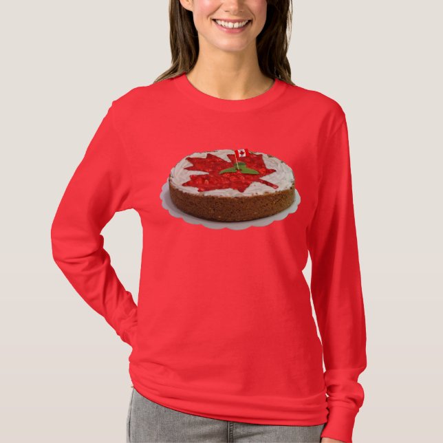 Cherry Maple Leaf Cake T-Shirt (Vorderseite)