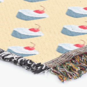 Cherry Mattiert Cupcake Throw Blanket Decke