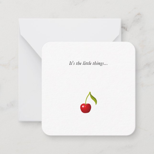 Cherry Mini Vielen Dank Note Card Mitteilungskarte (Vorderseite)