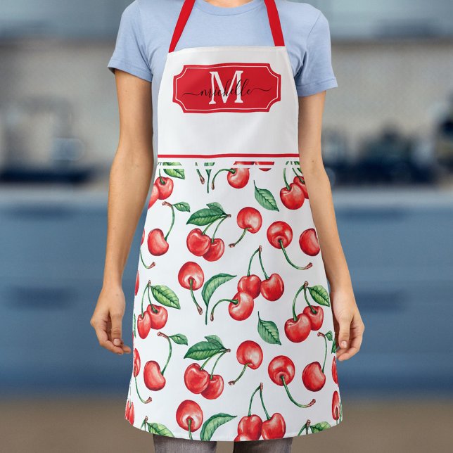 Cherry Monogram Schürze (Von Creator hochgeladen)