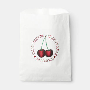 Cherry Muffins Backwaren hausgemacht mit Liebe von Geschenktütchen
