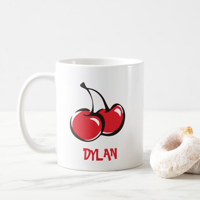 Cherry-Mug Kaffeetasse (Mit Donut)