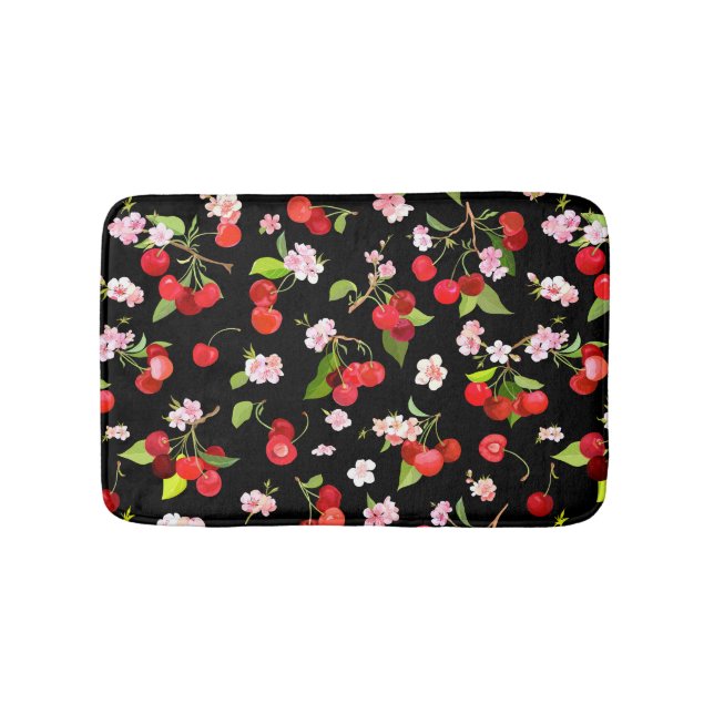 Cherry Muster 2 Badematte (Vorderseite)