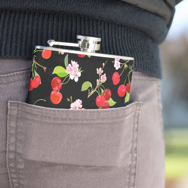 Cherry Muster 2 Flachmann (Beispiel)