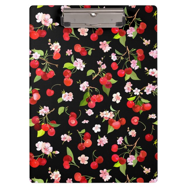 Cherry Muster 2 Klemmbrett (Vorderseite)