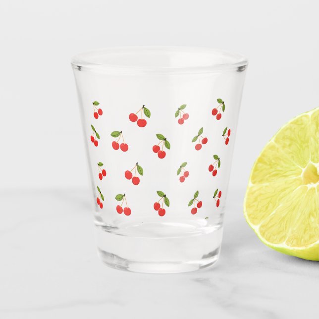 Cherry Muster Papier Cup Niedlichen Sommer Fruchtd Schnapsglas (Vorderseite)