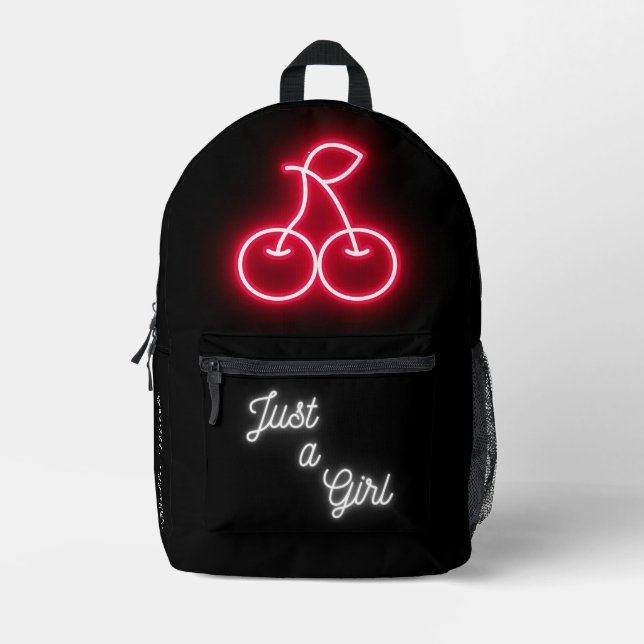 Cherry Neon Bedruckter Rucksack (Vorderseite)