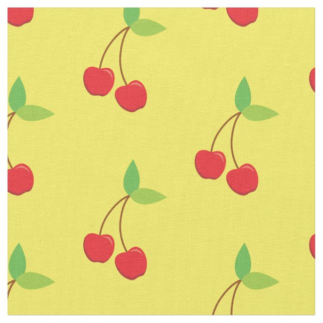 Cherry Niedlich Fruchtkirchen Küche Stoff (Nahaufnahme)