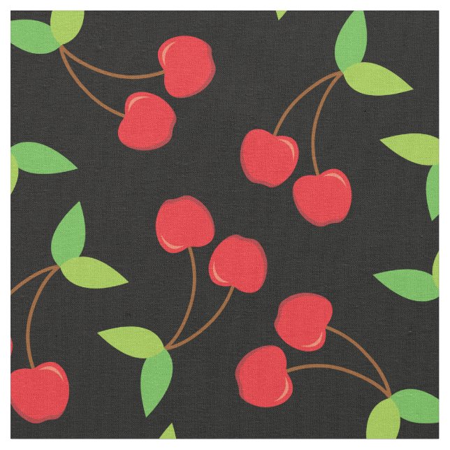 Cherry Niedlich Fruchtkirchen Küche Stoff (Nahaufnahme)