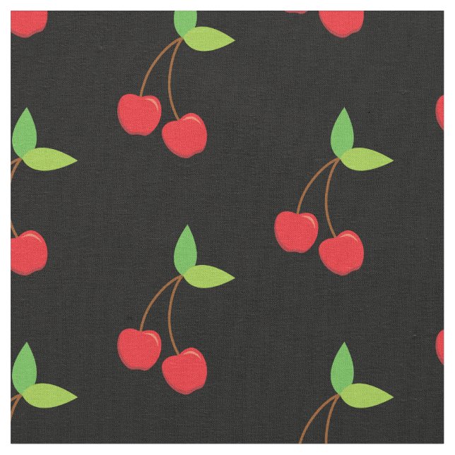 Cherry Niedlich Fruchtkirchen Küche Stoff (Nahaufnahme)
