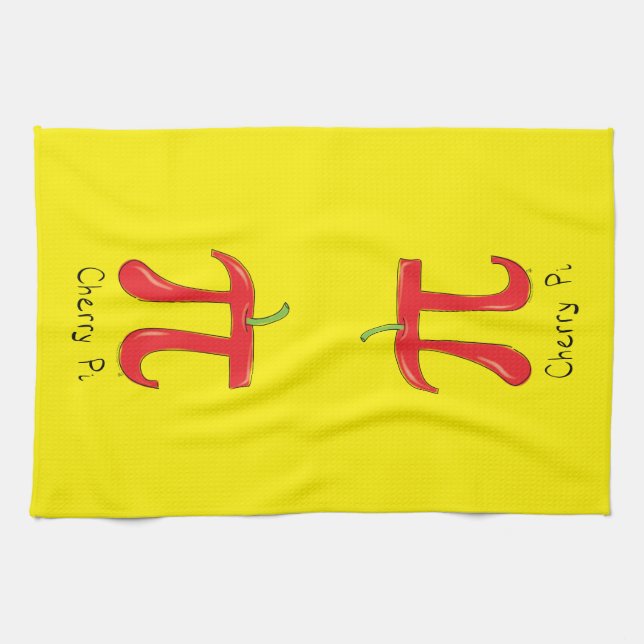 Cherry Niedlich Mathe Pi Day Backen Küchentuch (Horizontal)