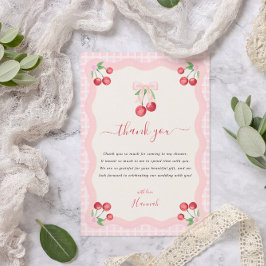 Cherry oben | BRAUTPARTY Dankeskarte