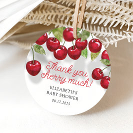 Cherry on Top Baby Dusche Vielen Dank Geschenkanhänger