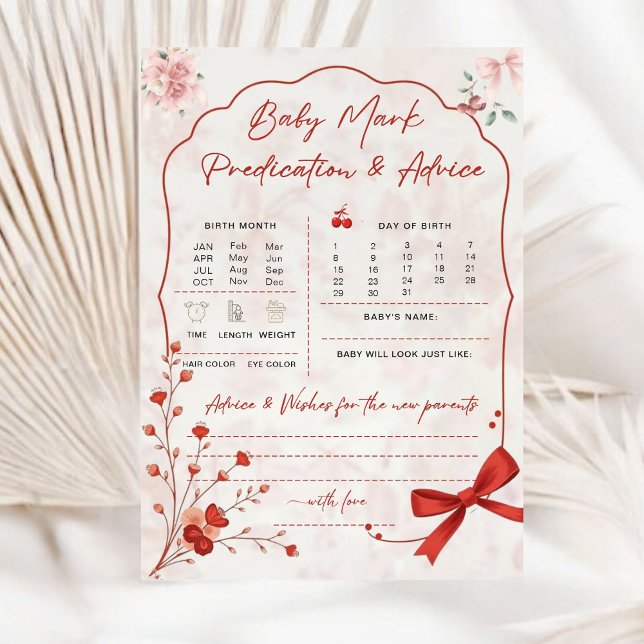 Cherry on Top Baby Predictions Game | Rosa Bow (Von Creator hochgeladen)