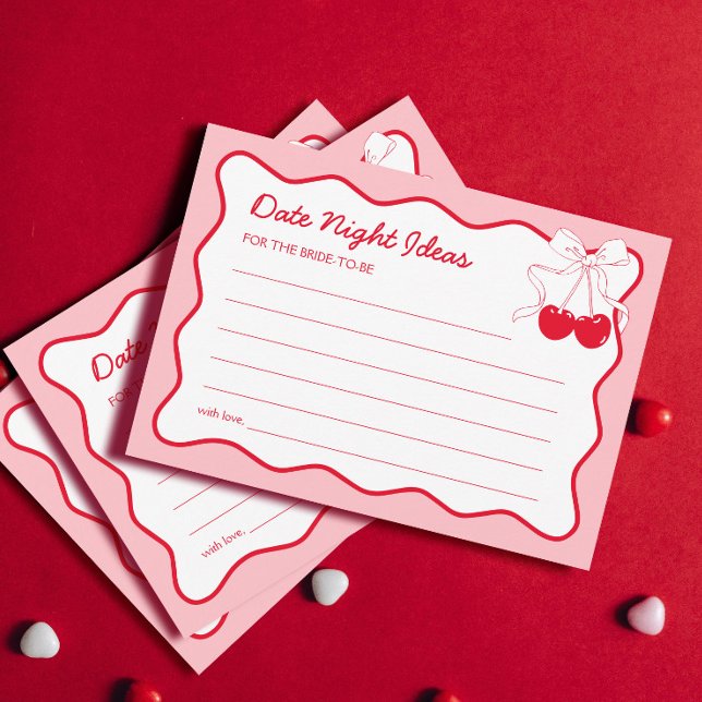 Cherry On Top Brautparty Date Night Idecard Einladung (Von Creator hochgeladen)