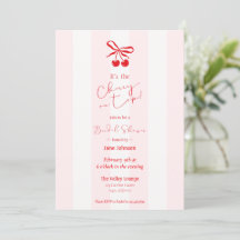 Cherry On Top Bridal Shower Invitation