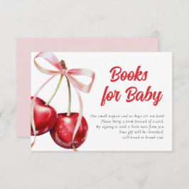 Cherry on Top Girl Baby Shower Books for Baby Begleitkarte