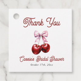 Cherry On Top Pink Bow Brautparty Vielen Dank Geschenkanhänger