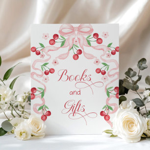 Cherry on top pink Bow Bücher und Geschenke Poster