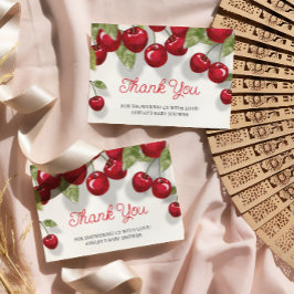 Cherry on Top Watercolor Babydusche Vielen Dank Karte