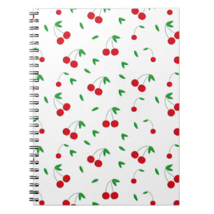 Cherry Pattern Easy Cherry Zeichnend Kirsche Art C Notizblock