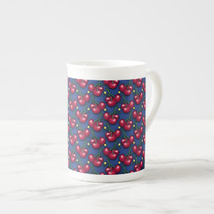 Cherry Pattern Prozellantasse