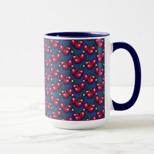 Cherry Pattern Tasse