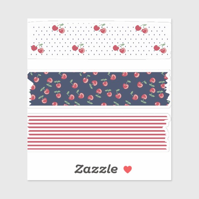 Cherry Pattern Washi Tape Aufkleber (Blatt)