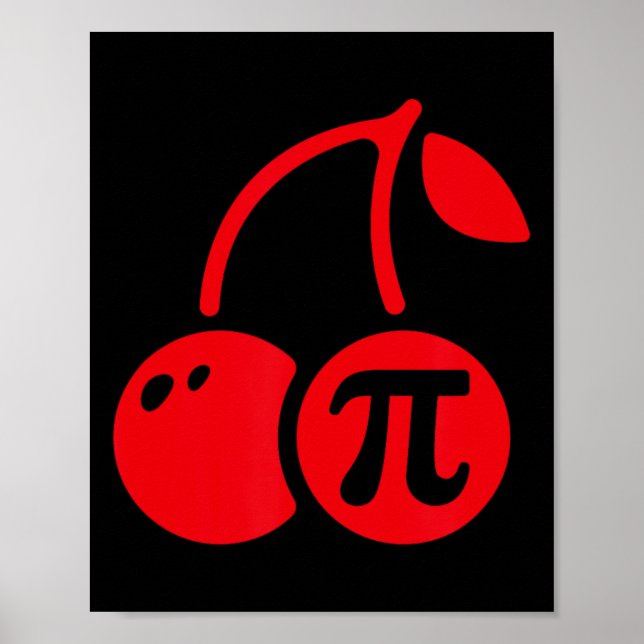 Cherry Pi Day Funny Mathe Nerd Pie Teacher 3.14 Poster (Vorne)