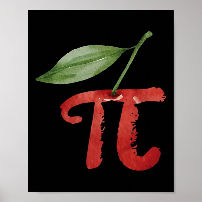 Cherry Pi Day Funny Pie Cherries 3.14 Spaß Scienc Poster (Vorne)