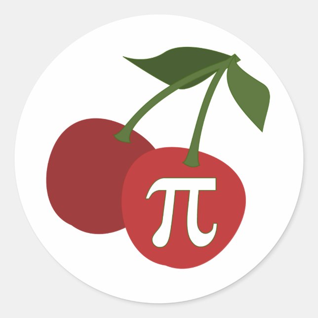 Cherry Pi Day Runder Aufkleber (Vorderseite)