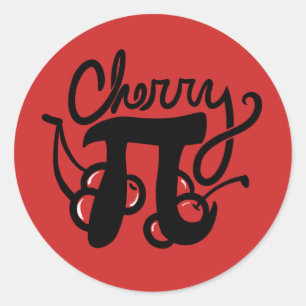 Cherry Pi Day Runder Aufkleber
