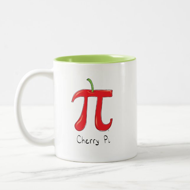 Cherry Pi Niedlich Mah Pi Day Kaffee Tasse (Links)