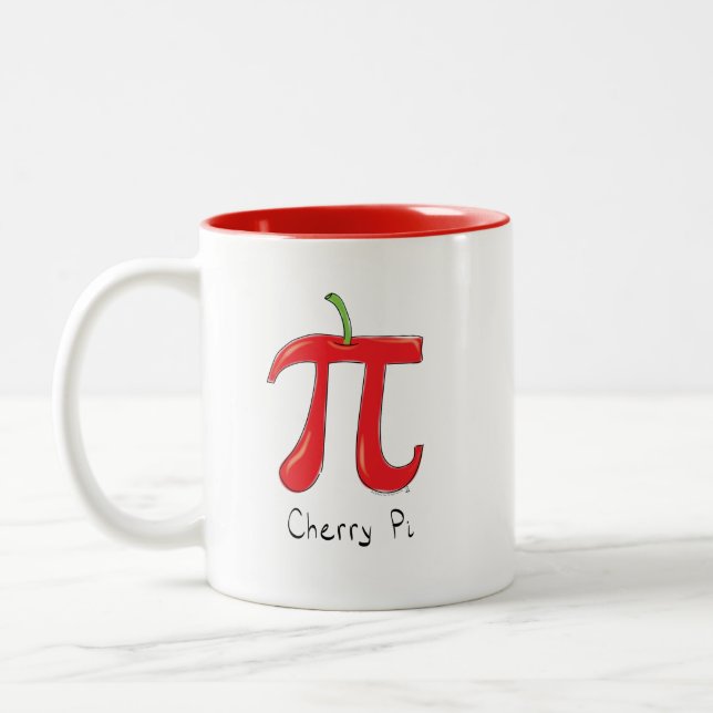 Cherry Pi Niedlich Mah Pi Day Kaffee Tasse (Links)