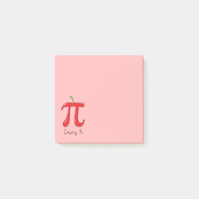 Cherry Pi Niedlich Mah Pi Day Notes Post-it Klebezettel (Vorderseite)