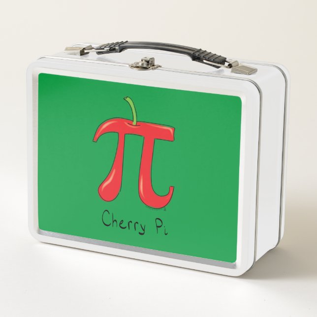 Cherry Pi Niedlich Mathe Pi Tagesessenbox Metall Brotdose (Vorderseite)
