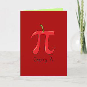 Cherry Pi - Pi Day Math Grußkarte Karte