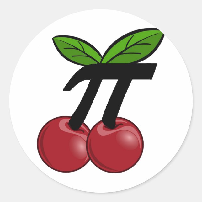 Cherry Pi Runder Aufkleber (Vorderseite)